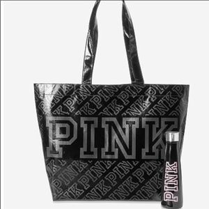 New vs Pink black tote with S’WELL